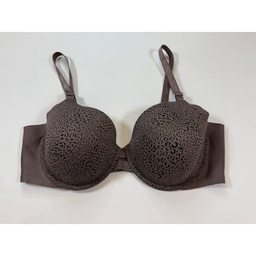 Warners Full Coverage Brown Underwire Bra Size 40C Leopard Print (bin JJ168) - Picture 2 of 7